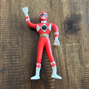 1994 vintage Mighty Morphin Power Rangers Red Ranger rubber bendable figure